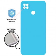Capa para Xiaomi Redmi 9C - Case Silicone Cover Protector Azul Água